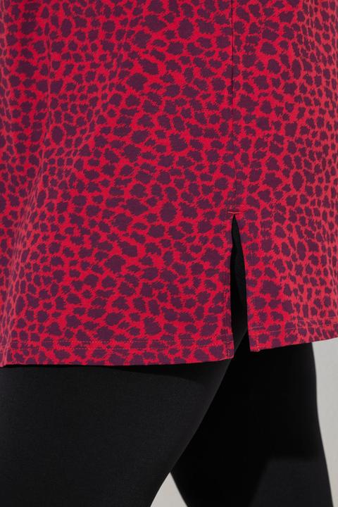 Image du produit Ulla Popken T-shirt long à manches longues, avec bandes fantaisie se croisant sur le décolleté en V (62)