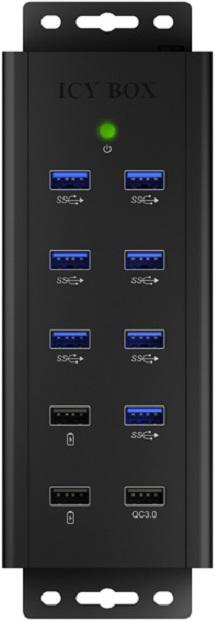 Immagine prodotto Icy Box Splitter 7x Port USB 3.0 HUB und 3 Ladeanschlüsse (USB-B, 10 porte)