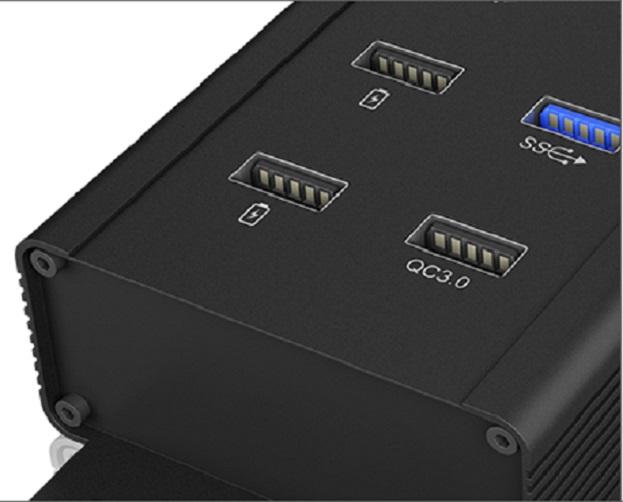 Immagine prodotto Icy Box Splitter 7x Port USB 3.0 HUB und 3 Ladeanschlüsse (USB-B, 10 porte)