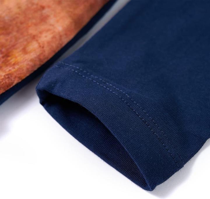 Produktbild VidaXL Kinderkleid mit Langen Ärmeln Marineblau 128,Material der (128)