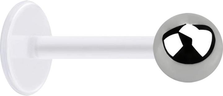 Immagine prodotto Star Piercing Steriles Micro Labret transparent mit Kugel silber (Materiale sintetico, Titanio)