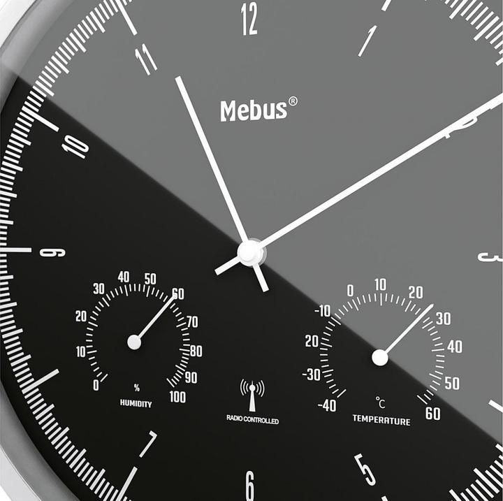 Produktbild Mebus Funkwanduhr (25 cm)