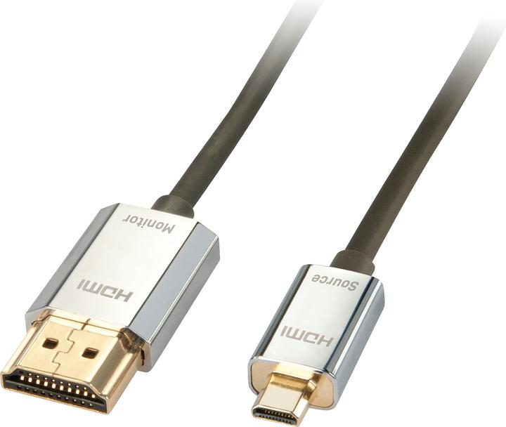 Produktbild Lindy micro HDMI (Typ D) — HDMI (Typ A) (3 m, HDMI, 2.0)