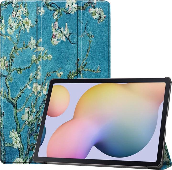 Actual product image Cover-Discount Galaxy Tab S7+ (12.4) - Tri-fold Smart Case Flowers (Galaxy Tab S7 FE)