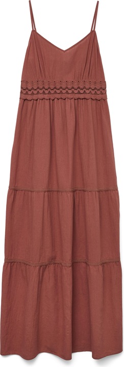 Vero Moda Normal geschnitten V-Ausschnitt Verstellbare Träger Langes Kleid Kleid