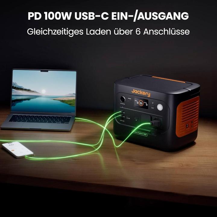 Produktbild Jackery Explorer 1000 V2 (1070 Wh, 11 kg)