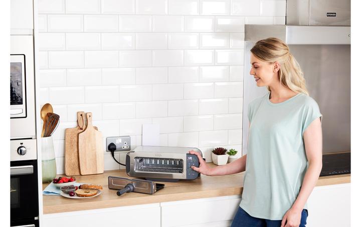 Image du produit Ninja 3-in-1 Multifunctionele Toaster, Grillplaat en Panini Maker - 7 Roosterstanden - RVS - ST202EU