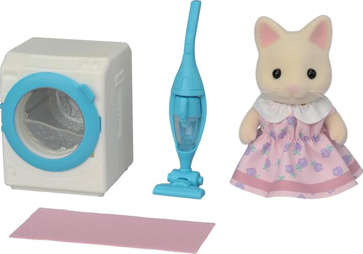Actual product image Sylvanian Families Baby Cat Flora Wash & Clean Set
