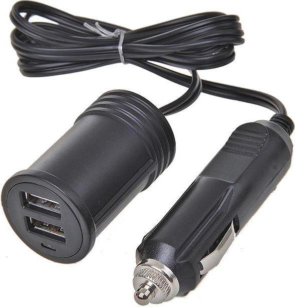 Actual product image ProPlus Extension cable with USB charger double in blister pack