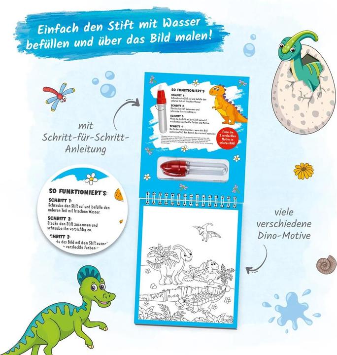 Immagine prodotto Divertimento da colorare ad acqua con la penna magica Dinosauro