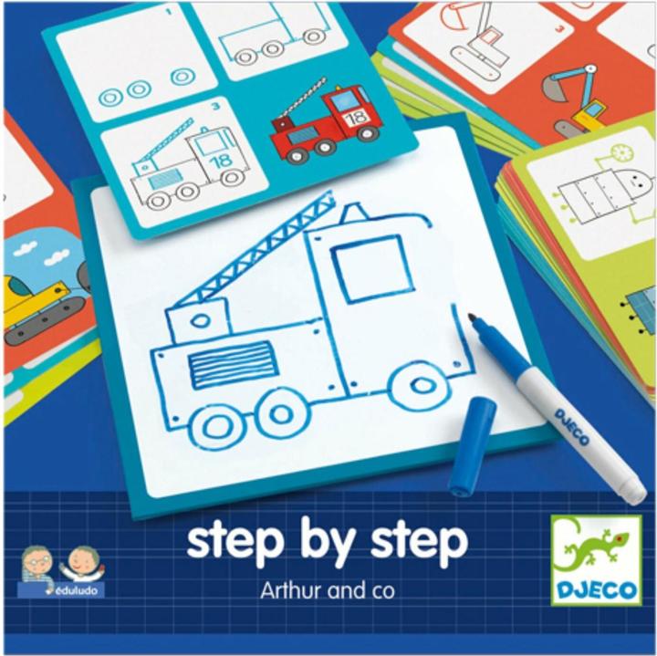 Djeco Eduludo Step by step Arthur and Co (German, Italian, French, English)