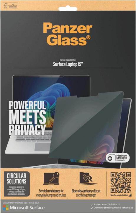 Image du produit PanzerGlass Ultra Wide Fit Privacy Surface Laptop 7e édition 15 (3 : 2)