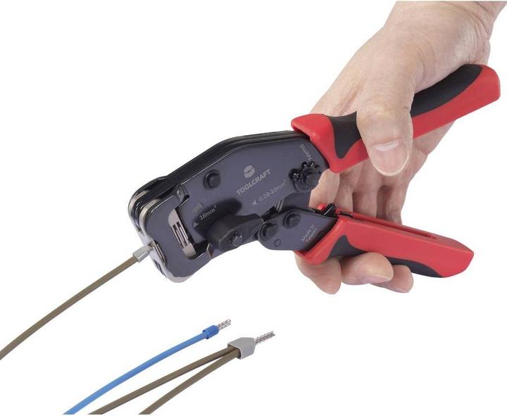 Actual product image Toolcraft Crimping pliers 0.08 - 16 mm (203 mm)