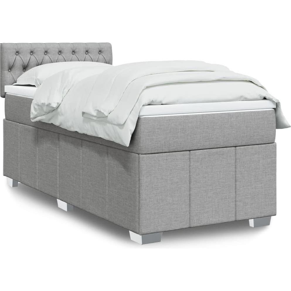VidaXL, Bett, Bo x springbett mit Matratze 80 x 200 cm Stoff (80 x 200 cm)