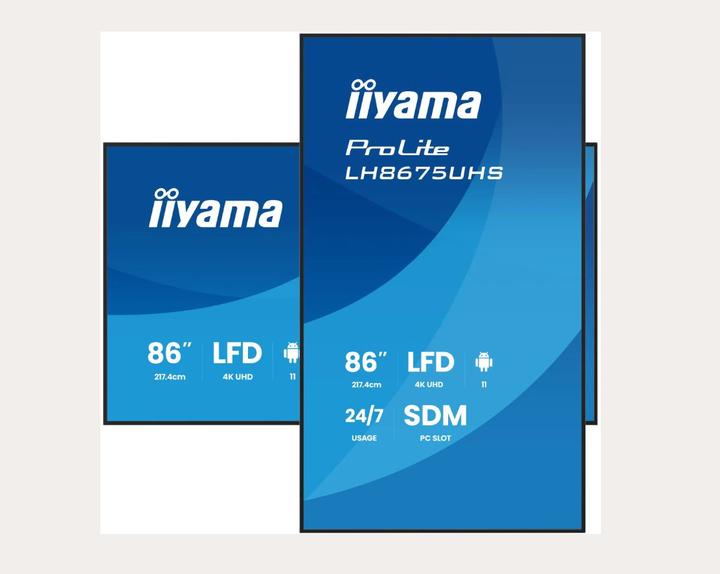 Actual product image iiyama 86" 3840x2160, UHD IPS panel, Haze 25% (3840 x 2160 Pixels, 85.60")