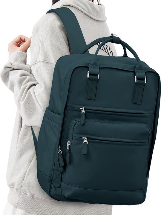 Only-Bags.Store Sac à dos pour ordinateur portable de couleur unie, sac d'école simple de style preppy, sport de