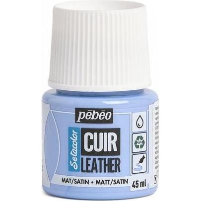 Pebeo, Künstlerfarbe + Bastelfarbe, SetaCuir Lederfarben (Eisblau, 45 ml)