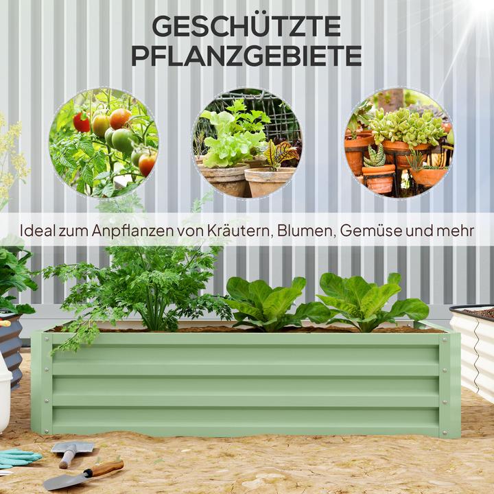 Immagine prodotto Outsunny Hochbeet Verzinkter Stahl Grün