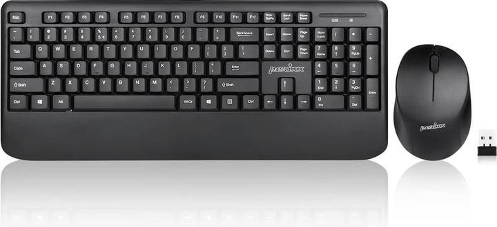 Produktbild Perixx 11668 Tastatur RF Wireless QWERTY US Englisch Schwarz (US, Kabellos)