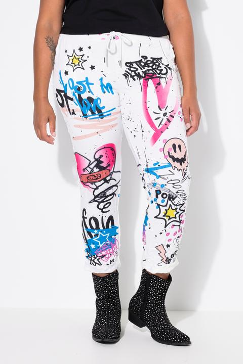 Produktbild Angel of Style Hose, Joggpants, Crinkle mit Grafitti, Elastikbund (54)
