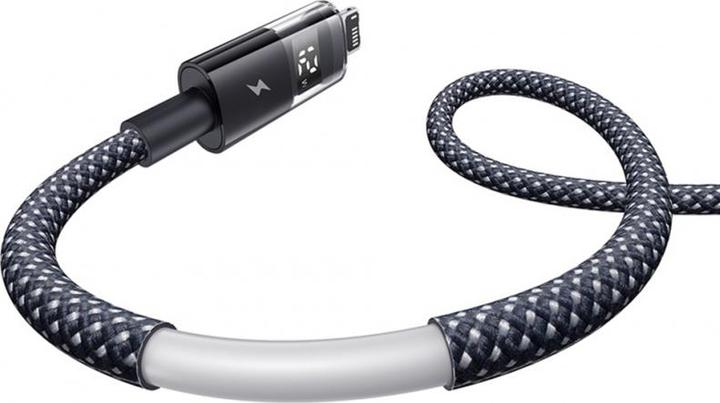 Image du produit Baseus Câble USB-A vers Lightning Display 2, 18W, 2.4A, 2m, Noir (2 m, USB 3.2 Gen 1, 18 W)