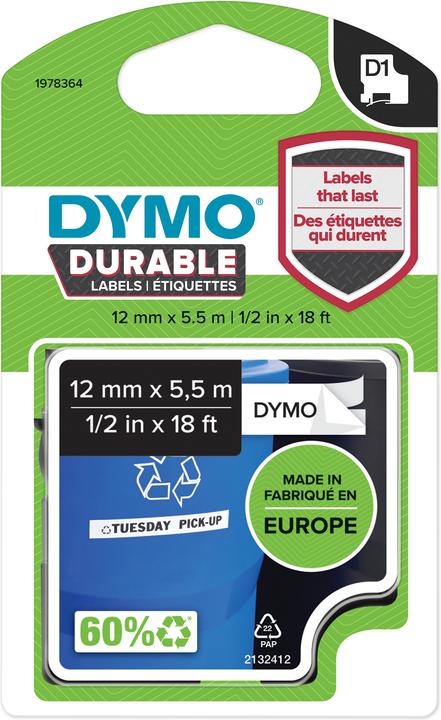 Produktbild Dymo Hochleistungsbänder (1.20 cm, Mehrfarbig)