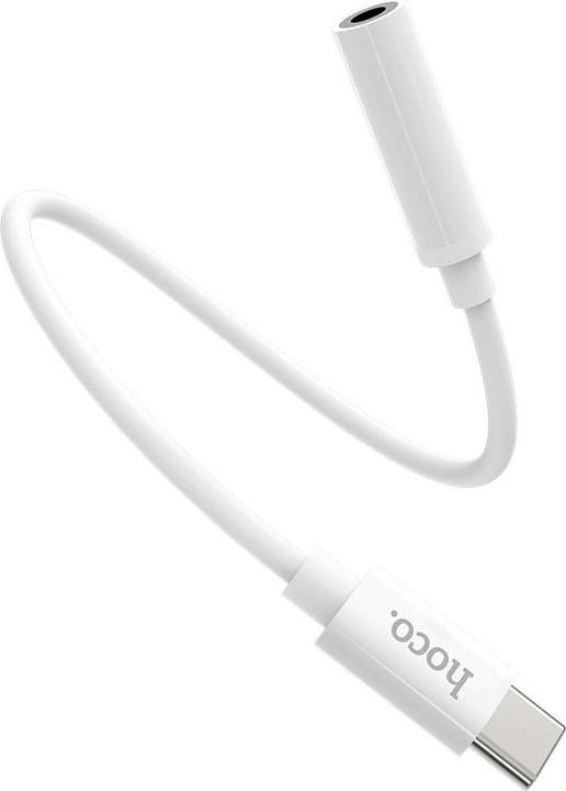 Actual product image Hoco - Audio Cable Adapter (LS30) - Type-C to Jack 3.5mm - White