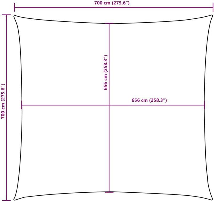 Produktbild vidaXL Sonnensegel (700 x 700 cm)
