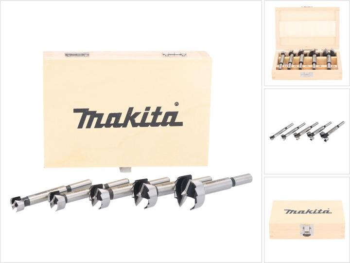 Actual product image Makita Forstner bit set (15 millimetres, 25 millimetres, 30 millimetres, 35 millimetres, 20 mm)