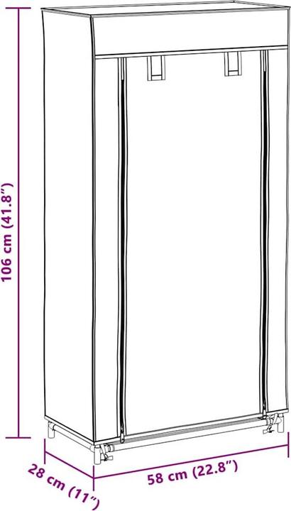 Produktbild vidaXL Schuhschrank (28 x 28 x 106 cm)