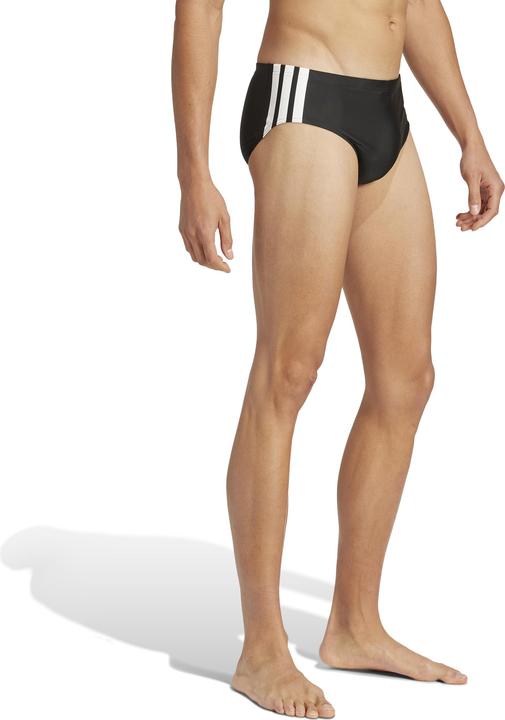 Actual product image adidas Men's 3 Stripes Swim Trunks, Black/White, M (6)