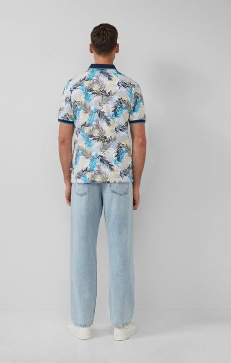 Immagine prodotto S.Oliver Polo-Shirt Piqué-Poloshirt mit Print und Kontrast-Details (M)