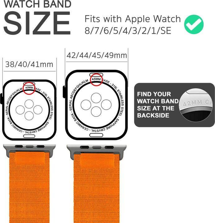 Produktbild Nalia Alpine Nylon Smart-Watch Armband (Nylon, Silikon)