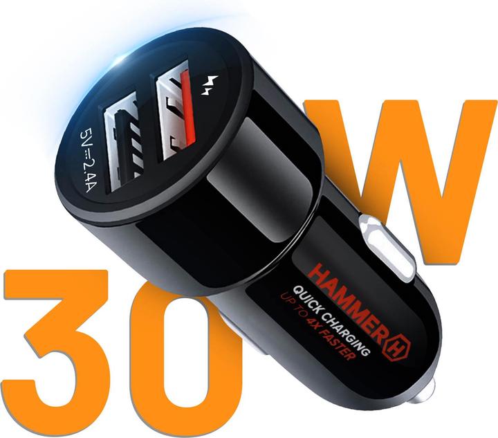 Actual product image Hammer Fitness Car holder + cigarette lighter charger