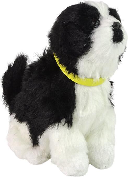 Image du produit Lean Toys Chien en peluche interactif avec fourrure douce race colley (19 cm)