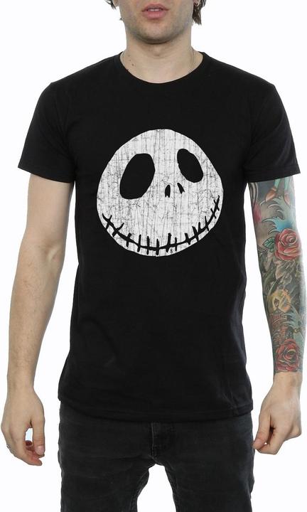 Actual product image Disney Mens Nightmare Before Christmas Jack Cracked Face T-Shirt (XL)