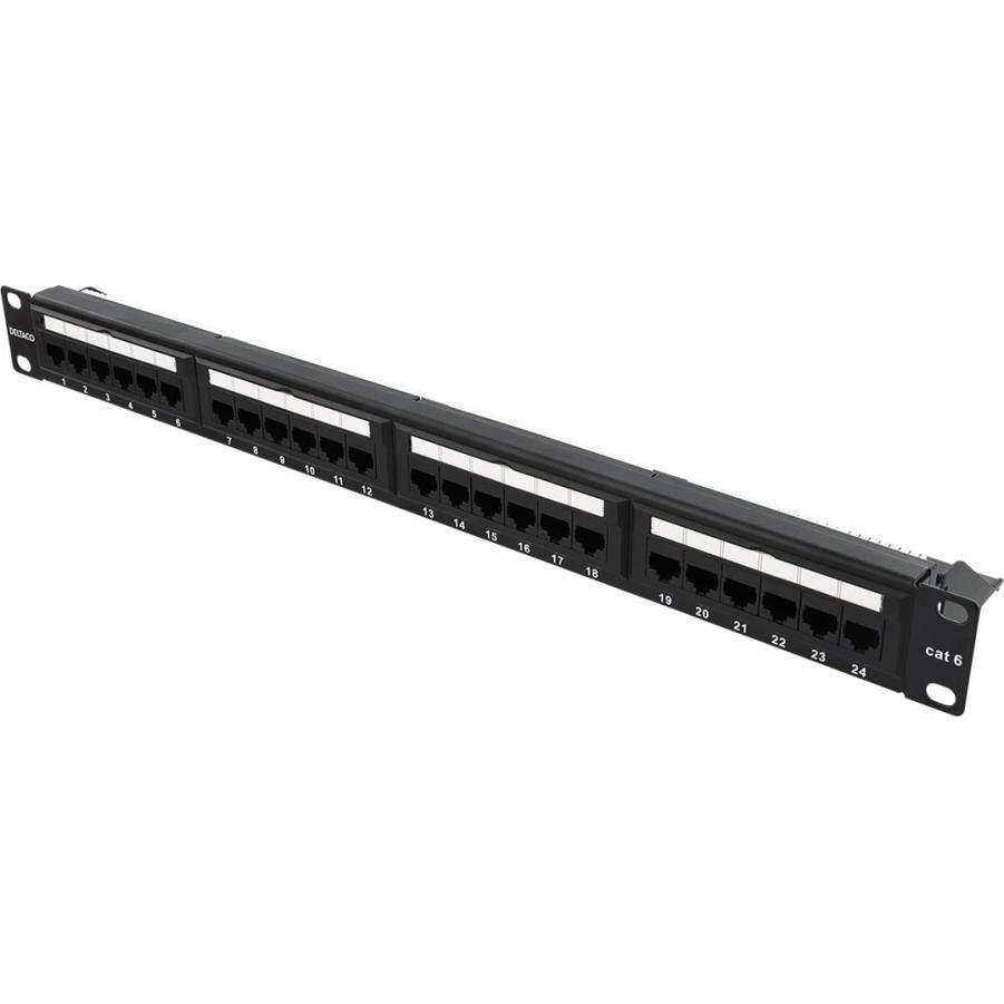 Deltaco PAN-112 patch panel 1U, Router, Schwarz