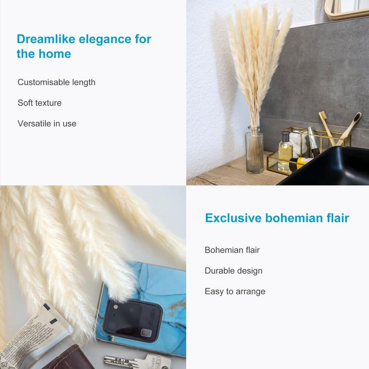 Actual product image Intirilife Pampas grass 30 pieces (5 cm)