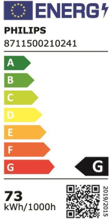 Energie-Label Philips Entladungslampe (E27, 72.50 W, 5800 lm, 1 x, G)