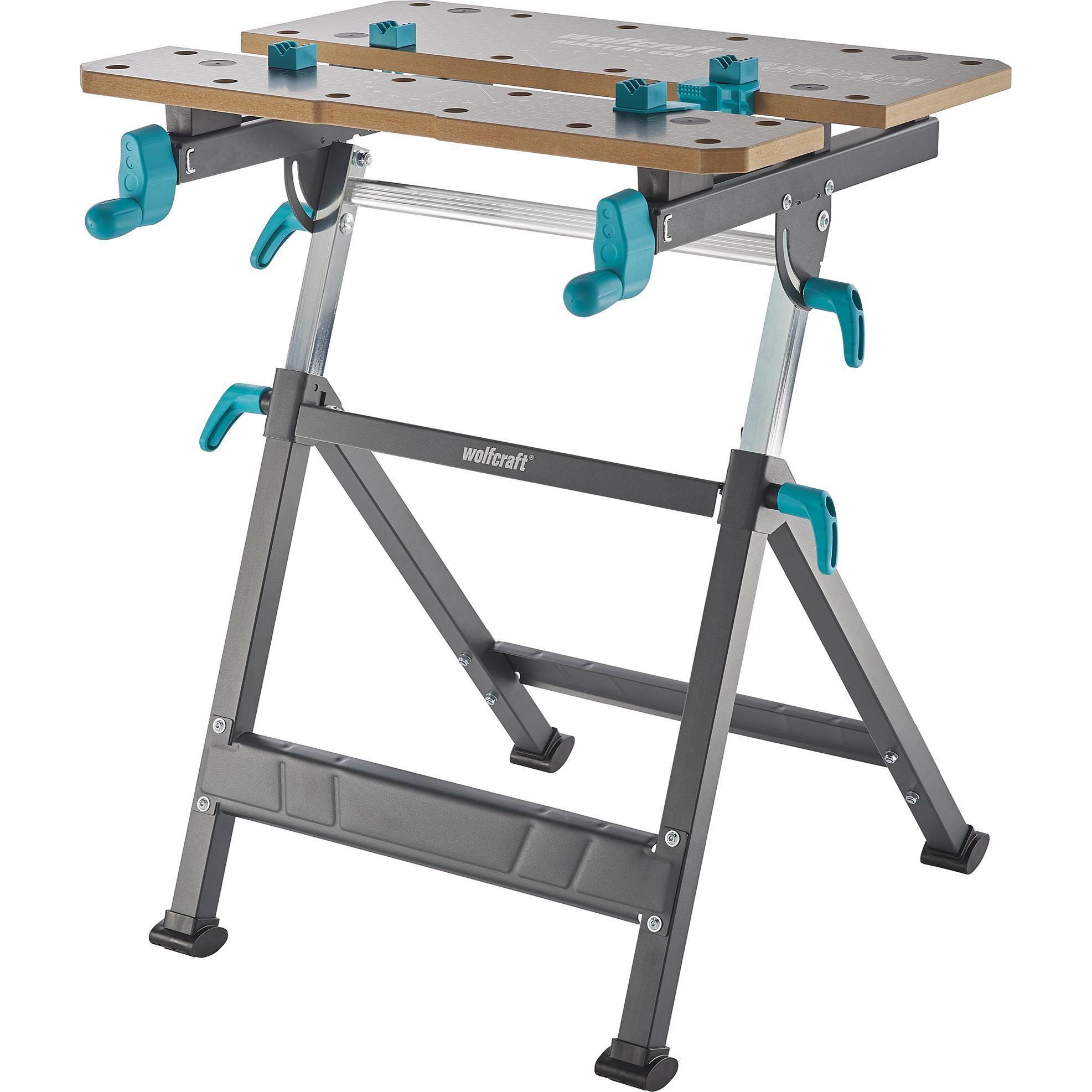wolfcraft, Werkbank + Arbeitsbock, Spann- und Arbeitstisch MASTER 650 ERGO (65 cm, 72 cm)