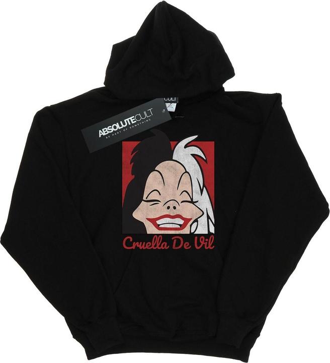 Immagine prodotto Disney Cruella De Vil Cropped Head Felpa con Cappuccio Uomo (M)