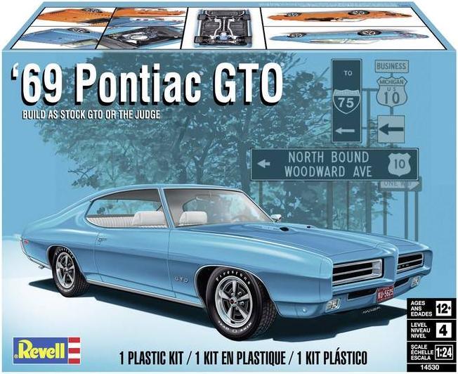 Actual product image Revell 69 Pontiac GTO The Judge 2N1