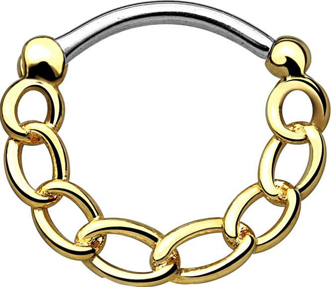 Immagine prodotto Star Piercing Catena per setto nasale placcata oro (Ottone, Acciaio chirurgico 316L)