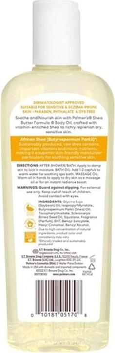 Palmer's Shea Formula Raw Shea Body Oil with Vitamin E Deep Body Moisturizer 8.5oz (Körperöl, 85 ml)