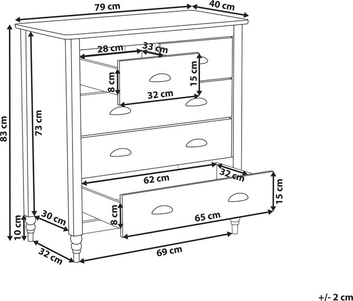 Image du produit Beliani Shillington (79 x 40 x 83 cm)