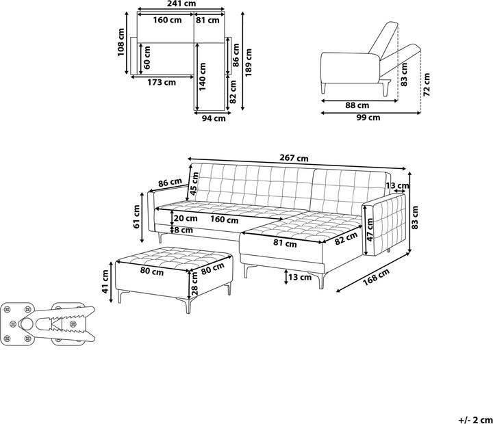 Produktbild Beliani Aberdeen (Ecksofa)