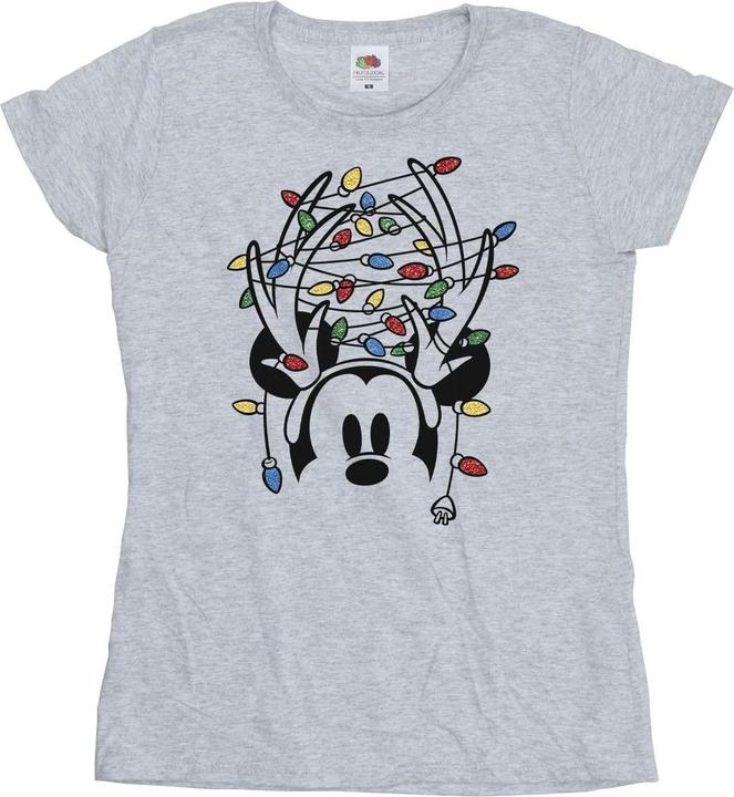 Produktbild Disney Mickey Mouse Christmas Head Lights TShirt (M)
