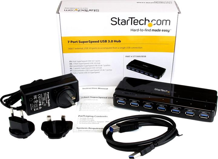 Actual product image StarTech SuperSpeed Hub (USB-C, 7 Ports)