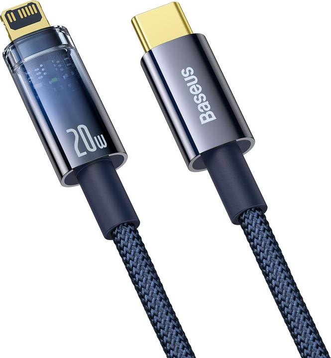 Produktbild Baseus Explorer,USB-C to Lightning Cable, 20W, 1m (Blue) (1 m, 20 W)