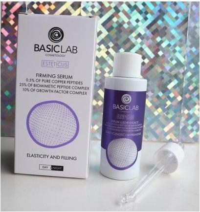 Produktbild BasicLab Esteticus Firming Serum 0.5% Copper Pepides. 25% Biomimetic Peptide Complex. 10% Growth (30 ml)